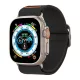 Spigen Lite Fit Ultra Apple Watch Ultra 3 / 2 / 1 49mm / 10 /  9 / 8 / 7 45mm / SE / 6 / 5 / 4 44mm / 3 / 2 / 1 42mm szövet szíj, fekete