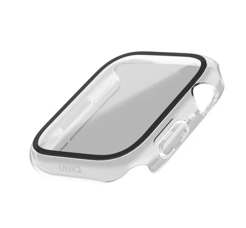 Uniq Nautic Apple Watch 41mm műanyag tok üvegfóliával, átlátszó