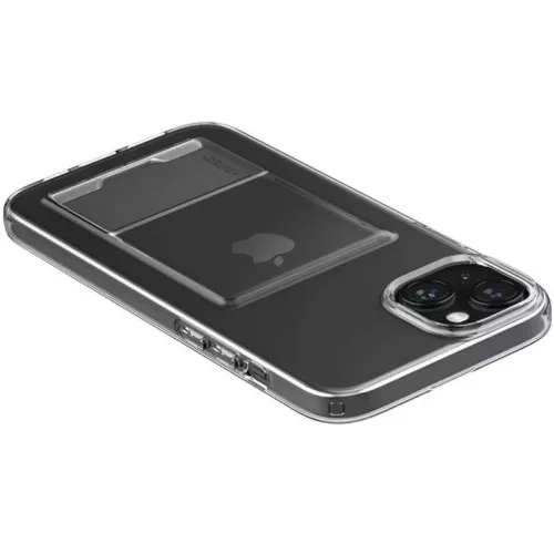 Spigen Crystal Slot Apple iPhone 15 tok kártyatartóval, Crystal Clear, átlátszó
