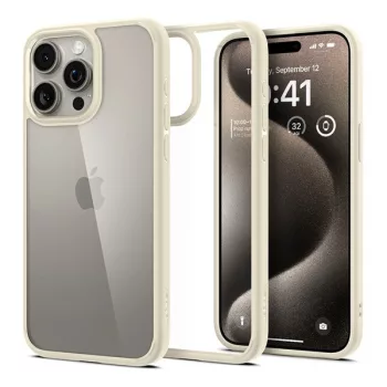 Spigen Ultra Hybrid Mute Apple iPhone 15 Pro Max tok, bézs