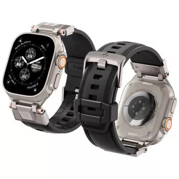  Spigen DuraPro Armor Apple Watch Ultra 3 / 2 / 1 49mm / 10 /  9 / 8 / 7 45mm / SE / 6 / 5 / 4 44mm / 3 / 2 / 1 42mm óraszíj, fekete (AMP07591)