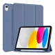 Apple iPad 10.9 2022 / iPad 11 2025, mappa tok, Apple Pencil tartóval, Smart Case, sötétkék