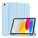 Apple iPad 10.9 2022 / iPad 11 2025, mappa tok, Apple Pencil tartóval, Smart Case, világoskék