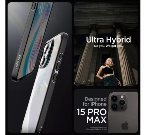 Spigen Ultra Hybrid Apple iPhone 16 Pro Max tok, Matte Black, fekete ACS07996