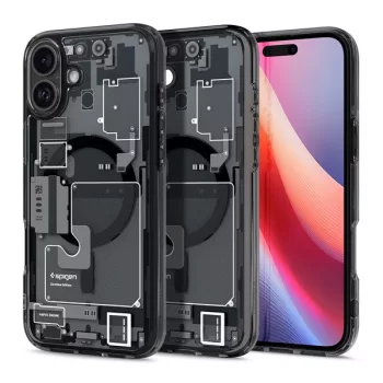   Spigen Ultra Hybrid MagFit Apple iPhone 16 Plus tok, Zero One, fekete ACS08078