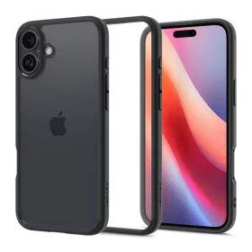   Spigen Ultra Hybrid Apple iPhone 16 Plus tok, Matte Black, fekete ACS08072