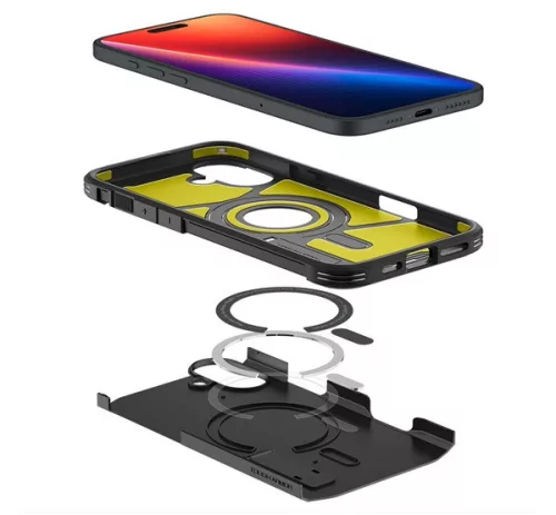 Spigen Tough Armor MagFit iPhone 16 Plus tok, MagSafe, fekete ACS08085