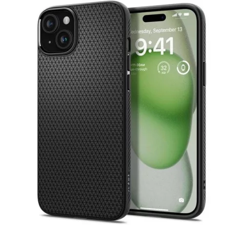 Spigen Liquid Air Apple iPhone 16 Plus tok, Matte Black, fekete ACS08066