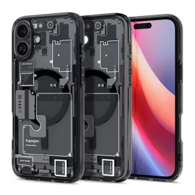   Spigen Ultra Hybrid MagFit Apple iPhone 16 tok, MagSafe, Zero One, fekete ACS08208