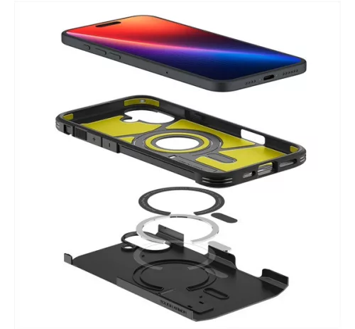 Spigen Tough Armor MagFit iPhone 16 tok, MagSafe, fekete ACS08216