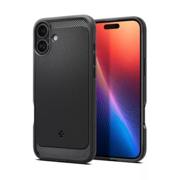   Spigen Rugged Armor MagFit Apple iPhone 16 tok, Matte Black, fekete ACS08214
