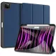 Apple iPad Pro 11 (2024 / 2025), mappa tok, Smart Case, érintőceruza tartó, Dux Ducis Domo, sötétkék