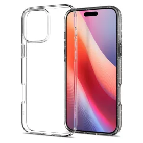   Apple iPhone 16 Plus, Szilikon tok, Spigen Liquid Crystal Glitter, átlátszó
