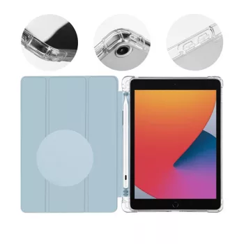   OBAL:ME MistyTab iPad 10.2 2019/2020/2021 oldalra nyíló, kitámasztható tok, kék
