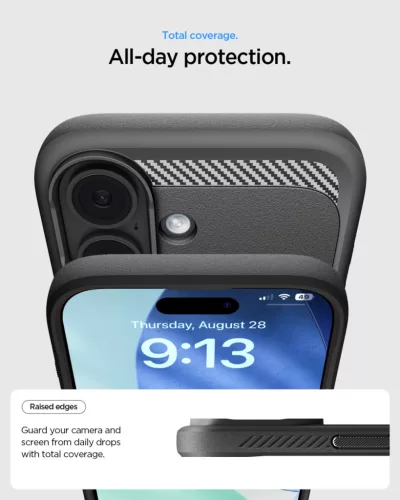 Spigen Rugged Armor MagFit MagSafe tok iPhone 17 – Matte Black
