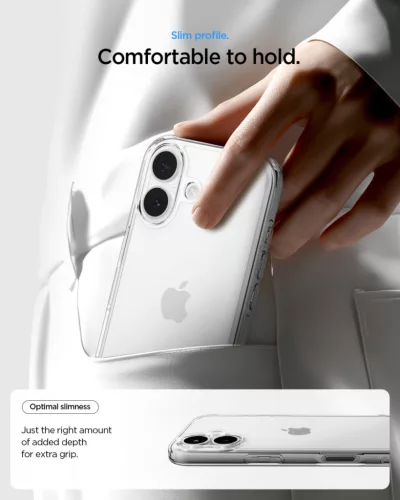 Spigen Ultra Hybrid Apple iPhone 17 tok, Crystal Clear, átlátszó