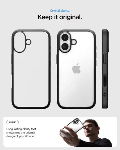 Spigen Ultra Hybrid Apple iPhone 17 tok, Matte Black, fekete