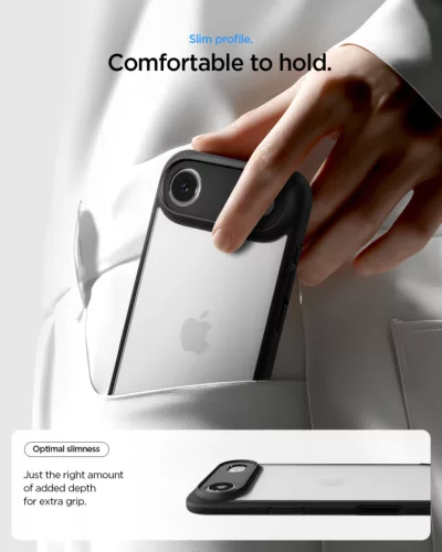 Spigen Ultra Hybrid Apple iPhone Air (2025) tok, Matte Black, fekete