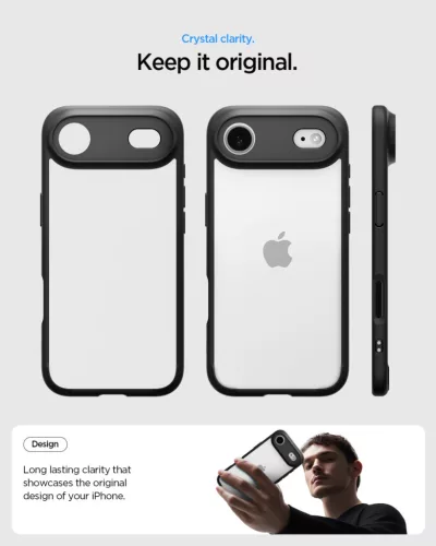Spigen Ultra Hybrid Apple iPhone Air (2025) tok, Matte Black, fekete