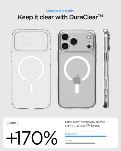 Spigen Ultra Hybrid MagFit MagSafe tok iPhone 17 Pro Max / 18 Pro Max – Clear White