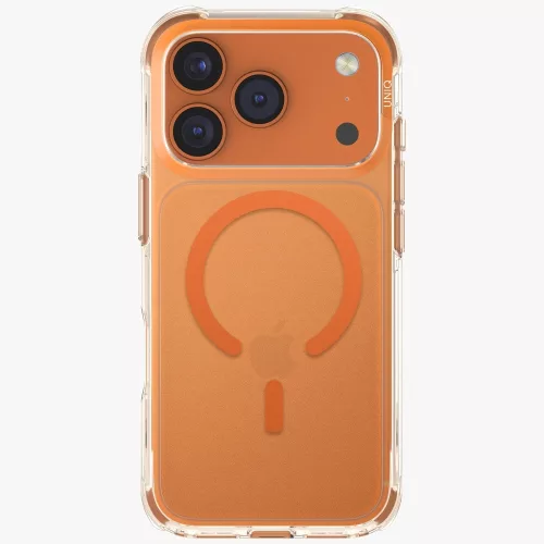 Uniq Lifepro Extreme Magclick Apple iPhone 17 Pro / 18 Pro MagSafe tok, átlátszó-narancs