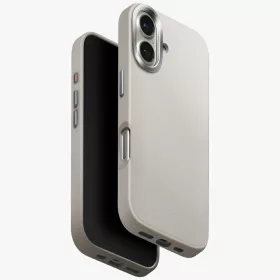 Uniq Lyden Apple iPhone 17 MagSafe Bőr tok, ezüst