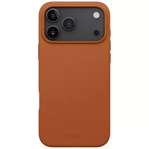Uniq Lino Apple iPhone 17 Pro / 18 Pro MagSafe szilikon tok, narancs