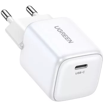   Ugreen Nexode CD318 USB-C hálózati töltő, PD3.0, QC4.0, GaN, 20W, fehér