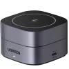 Ugreen W256 2in1 USB-C-USB-C Qi induktív iPhone/AirPods töltő USB-C kábellel, 20W, 1m, fekete