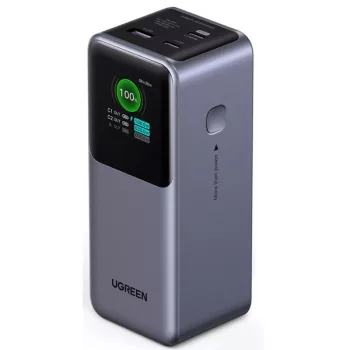   Ugreen PB722 Powerbank / külső akkumulátor, USB-A-2xUSB-C, 25000mAh, 200W, QC+PD, szürke