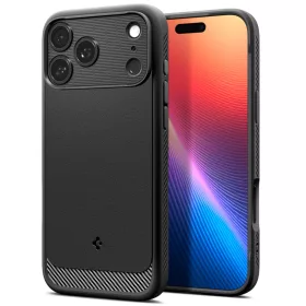   Spigen Rugged Armor MagFit MagSafe tok iPhone 17 Pro / 18 Pro – Matte Black