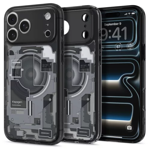 Spigen Ultra Hybrid MagFit Apple iPhone 17 Pro / 18 Pro tok, MagSafe, Zero One, fekete