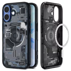   Spigen Ultra Hybrid MagFit Apple iPhone 17 tok, MagSafe, Zero One, fekete