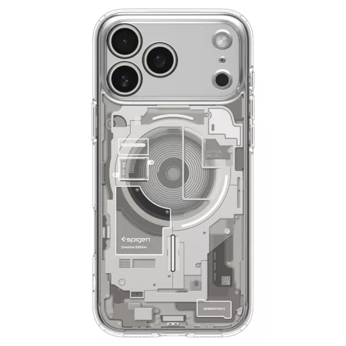 Spigen Ultra Hybrid MagFit Apple iPhone 17 Pro / 18 Pro tok, MagSafe, Zero One, Natural Titanium
