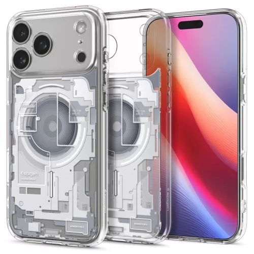 Spigen Ultra Hybrid MagFit Apple iPhone 17 Pro / 18 Pro tok, MagSafe, Zero One, fehér