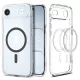Spigen Ultra Hybrid MagFit Apple iPhone Air (2025) tok, MagSafe, Graphite, átlátszó-szürke