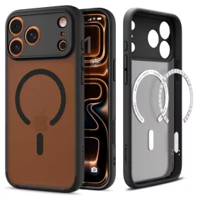   Spigen Ultra Hybrid MagFit Apple iPhone 17 Pro / 18 Pro tok, MagSafe, Frost Black, fekete