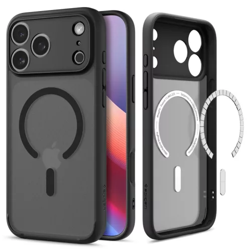Spigen Ultra Hybrid MagFit Apple iPhone 17 Pro Max / 18 Pro Max tok, MagSafe, Frost Black, fekete