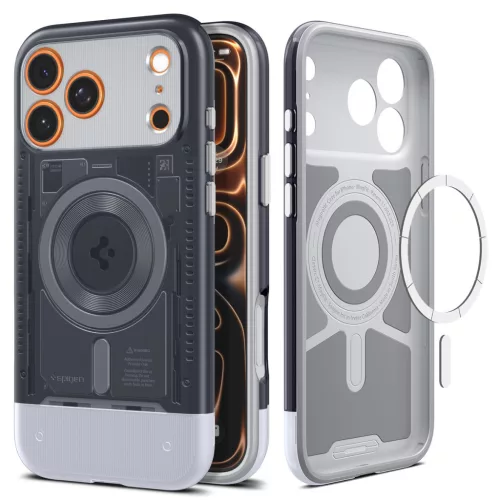 Spigen Classic C1 MagFit Apple iPhone 17 Pro / 18 Pro tok, MagSafe, Graphite, szürke