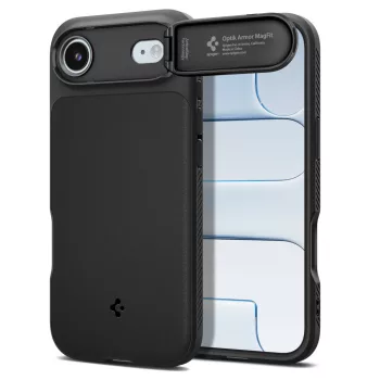   Spigen Optik Armor MagFit Apple iPhone Air (2025) tok, MagSafe, Black, fekete