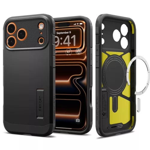 Spigen Tough Armor T MagFit Apple iPhone 17 Pro Max / 18 Pro Max tok, MagSafe, fekete