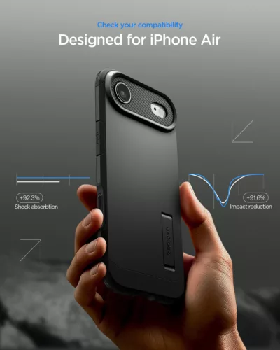 Spigen Tough Armor T MagFit Apple iPhone Air (2025) tok, MagSafe, fekete