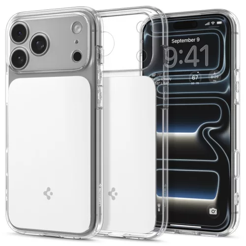 Spigen Ultra Hybrid T MagFit Apple iPhone 17 Pro Max tok, MagSafe, Glossy White, fehér