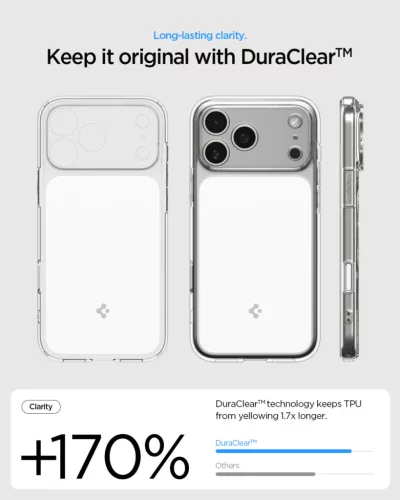 Spigen Ultra Hybrid T MagFit Apple iPhone 17 Pro Max / 18 Pro Max tok, MagSafe, Glossy White, fehér