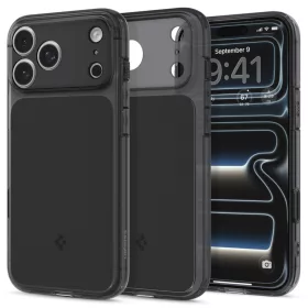   Spigen Ultra Hybrid T MagFit Apple iPhone 17 Pro / 18 Pro tok, MagSafe, Matte Black, fekete