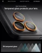 Spigen Glas.tR EZ Fit Optik Pro Apple iPhone 17 Pro / 17 Pro Max / 16 Pro / 16 Pro Max / 15 Pro / 15 Pro Max / 14 Pro / 14 Pro Max, Tempered kameralencse-védő fólia felhelyező kerettel, narancs (2db)