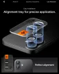 Spigen Glas.tR EZ Fit Optik Pro Apple iPhone 17 / 16 Plus / 16, Tempered kameralencse-védő fólia felhelyező kerettel, kék (2db)