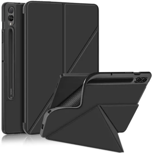 Origami Smart Case Apple iPad Air 11 (2024 / 2025) / iPad Air 4 / 5 (2020 / 2022) mappa tok, érintőceruza tartóval, fekete