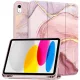 Tech-Protect Sc Pen Apple iPad 11 2025 / iPad 10.9 2022 oldalra nyíló, kitámasztható mappa tok ceruza tartóval, márvány