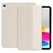 Tech-Protect Sc Pen Apple iPad 11 2025 / iPad 10.9 2022 oldalra nyíló, kitámasztható mappa tok ceruza tartóval, bézs